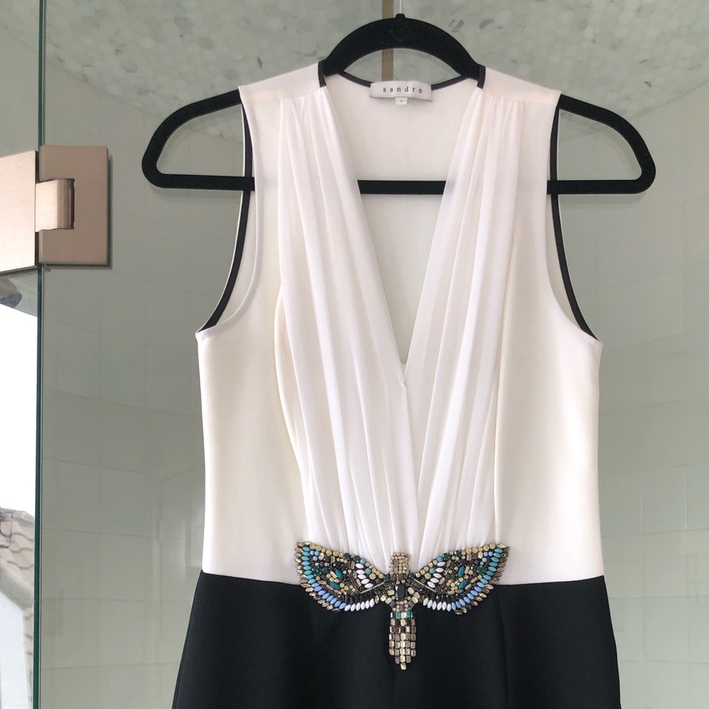 Silk black and white dress